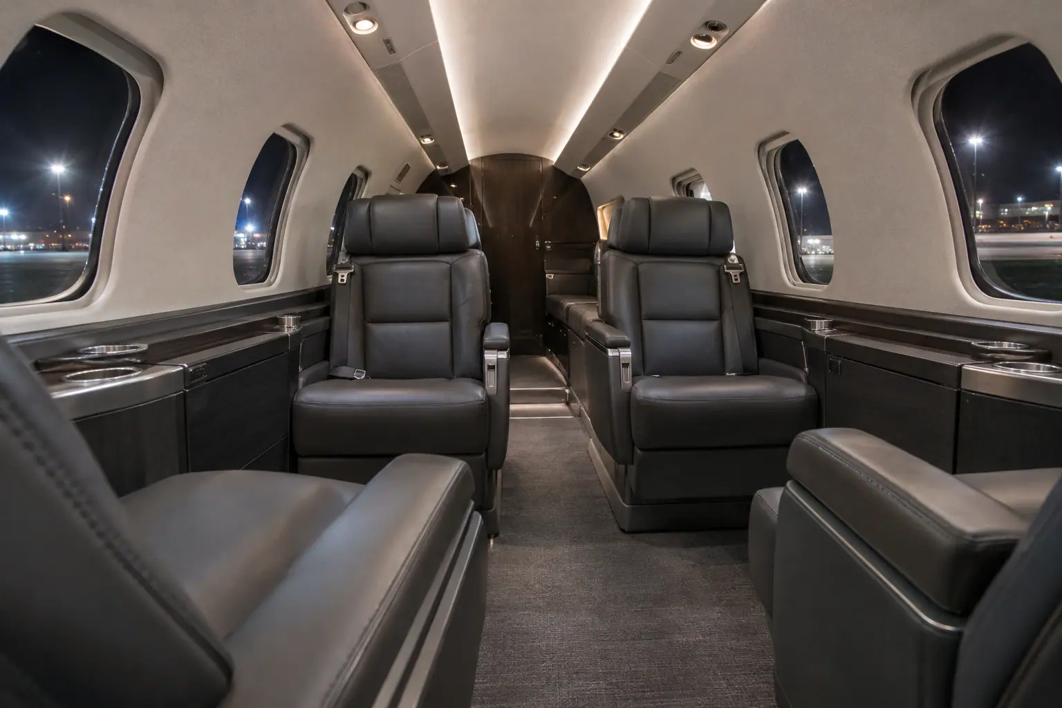 Light jet cabin interior