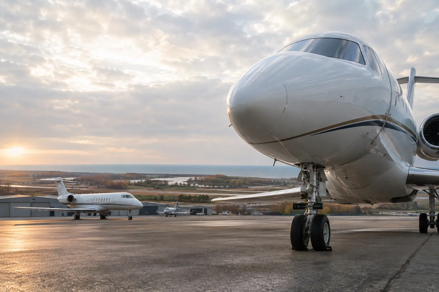 Private jets at Chicago Midway International Airport
