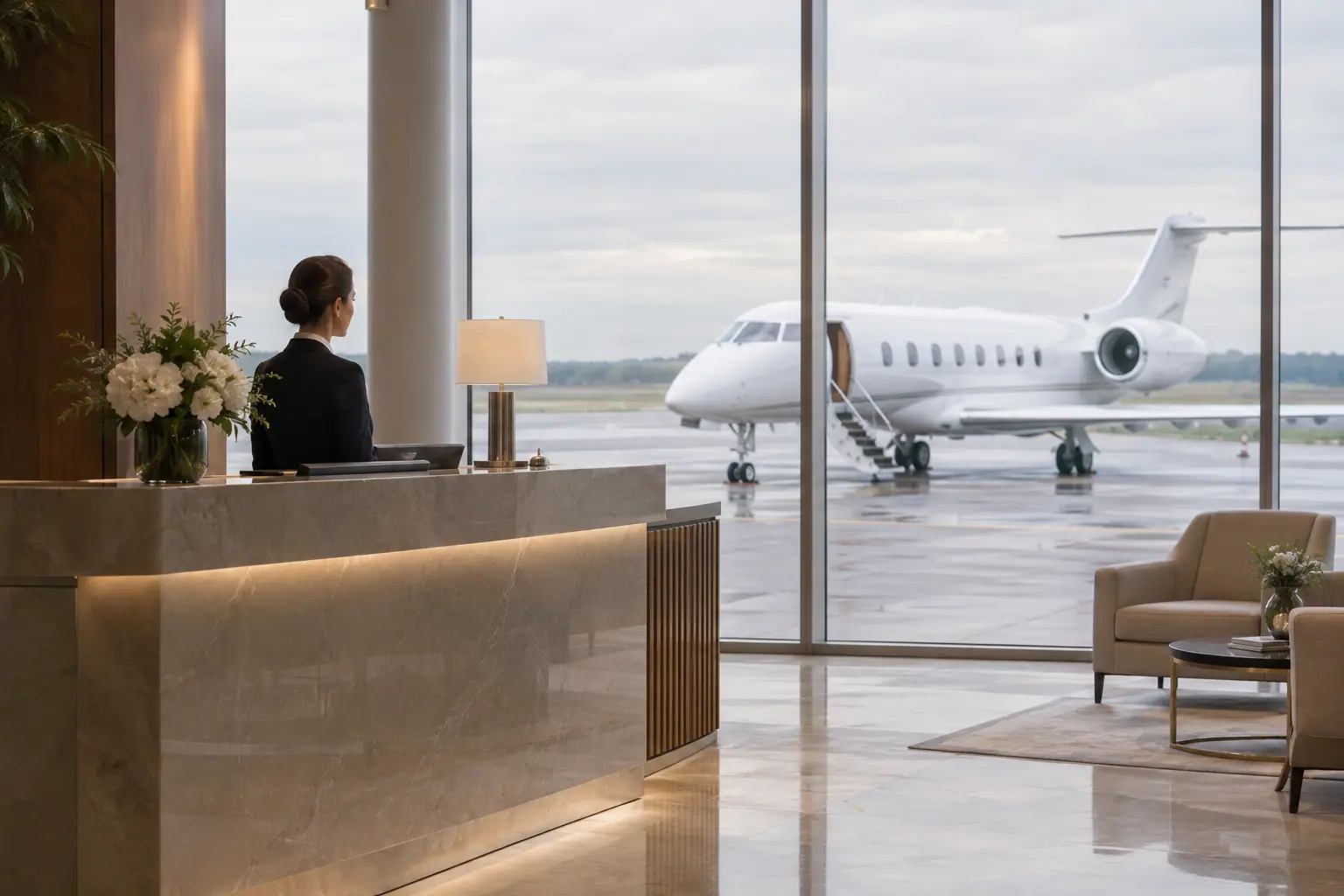 Private terminal front desk