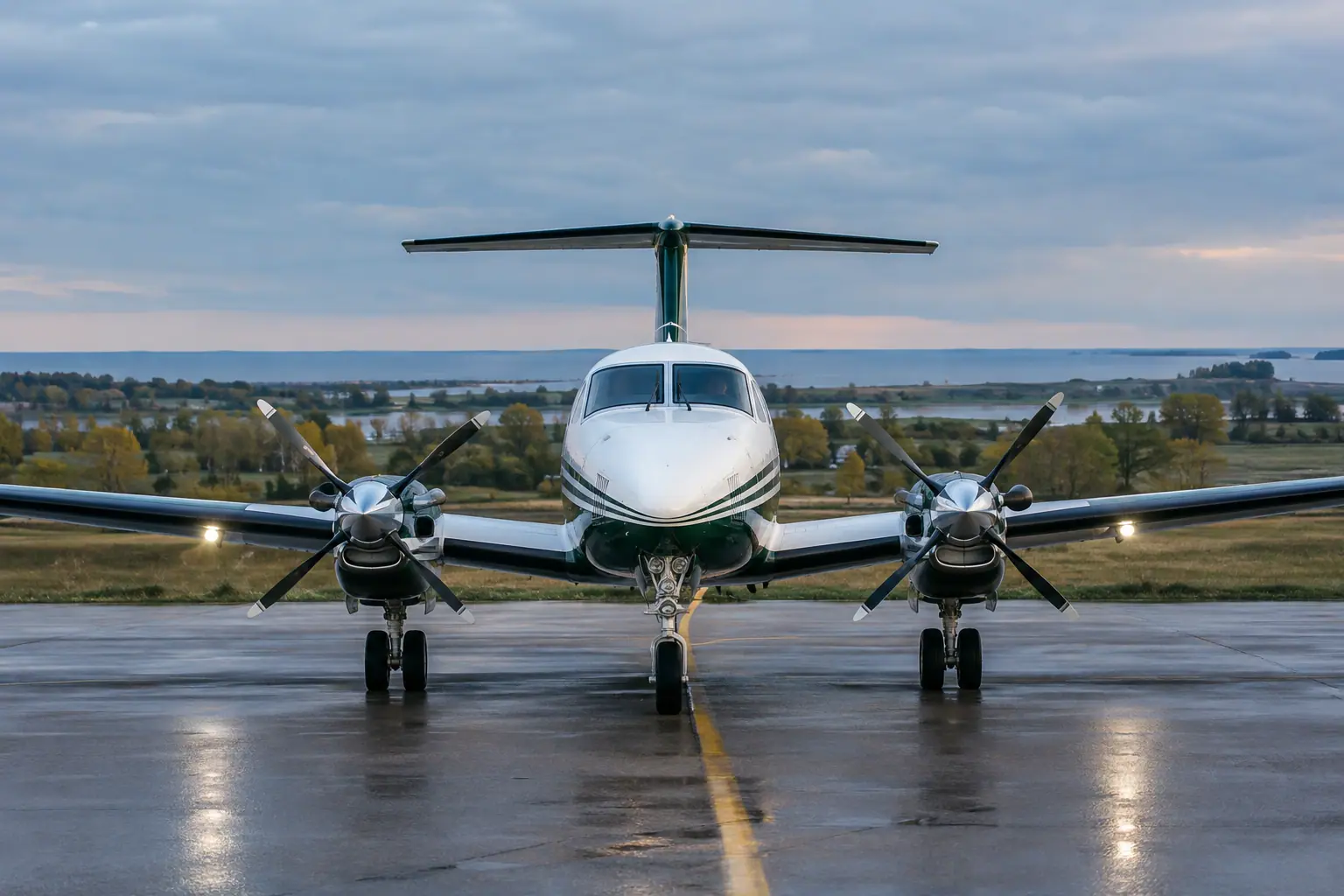 Turboprop on the ramp